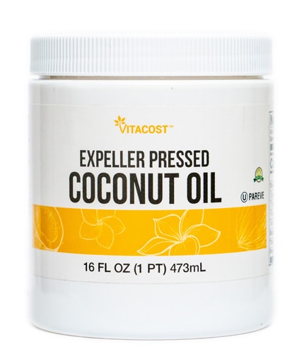Vitacost Expeller Pressed Extra Virgin Coconut Oil - Non-GMO and Gluten Free -- 16 fl oz (1 Pt) 473mL