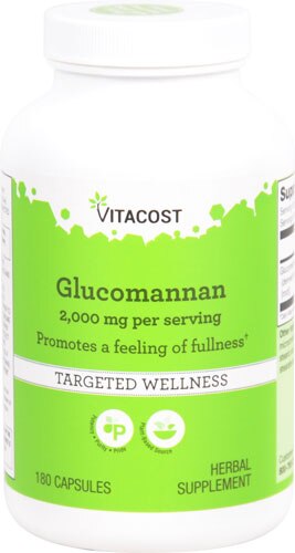 Vitacost Glucomannan -- 2000 mg per serving - 180 Capsules