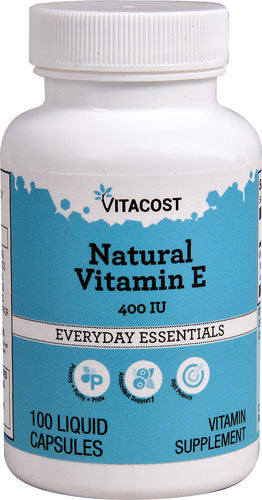 Vitacost Natural Vitamin E 400 Iu 100 Liquid Capsules