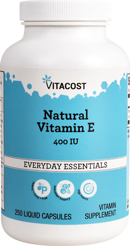 Vitacost Natural Vitamin E 400 Iu 250 Liquid Capsules