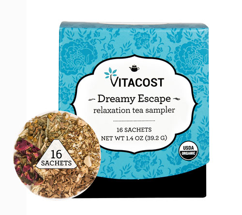 Vitacost Organic Dreamy Escape Relaxation Tea Sampler Assorted -- 16 Sachets