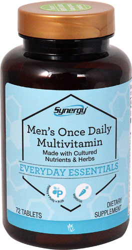 Vitacost Synergy Men's Once Daily Multivitamin Made with Cultured Nutrients &amp; Herbs -- 72 Tablets