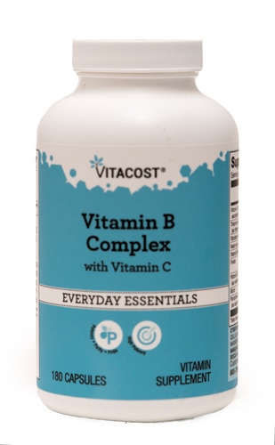 Vitacost Vitamin B Complex With Vitamin C 180 Capsules