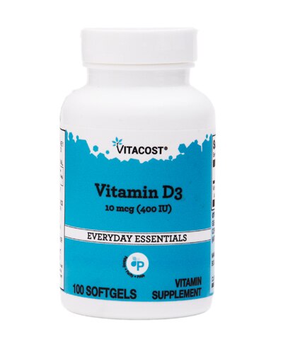 Vitacost Vitamin D3 -- 10 mcg (400 IU) - 100 Softgels