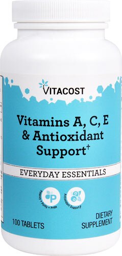 Vitacost Vitamins A, C, E & Antioxidants Support† -- 100 Tablets ...