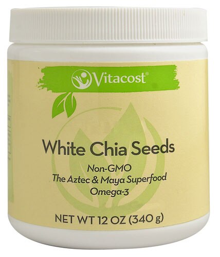 Vitacost White Chia Seeds - Non GMO -- 12 oz (340 g)