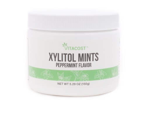 Vitacost Xylitol Mints Peppermint -- 250 Mints