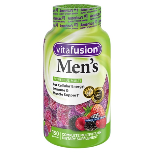Vitafusion Men's Complete Gummy MultiVitamin Formula Natural Berry -- 150 Gummies