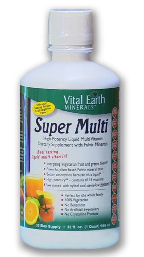 Vital Earth Minerals Super Multi Natural Passion Fruit Tangerine -- 32 fl oz
