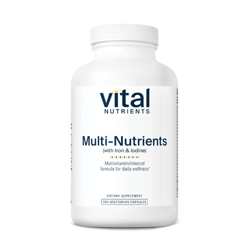 Vital Nutrients Multi-Nutrients Iron and Iodine Free -- 180 Vegetarian Capsules