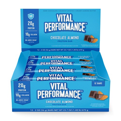 Vital Proteins Vital Performance Protein Bars Chocolate Almond -- 12 Bars