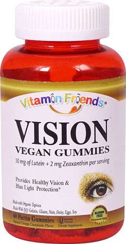 Vitamin Friends Vision Vegan Gummies Natural Orange Creamsicle -- 60 Pectin Gummies
