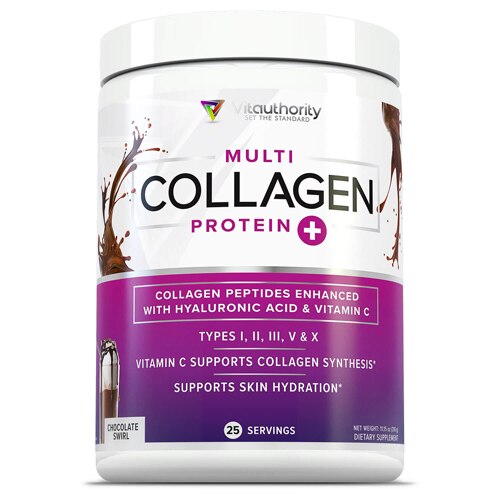 Vitauthority Multi Collagen Protein Plus Chocolate -- 30 Servings