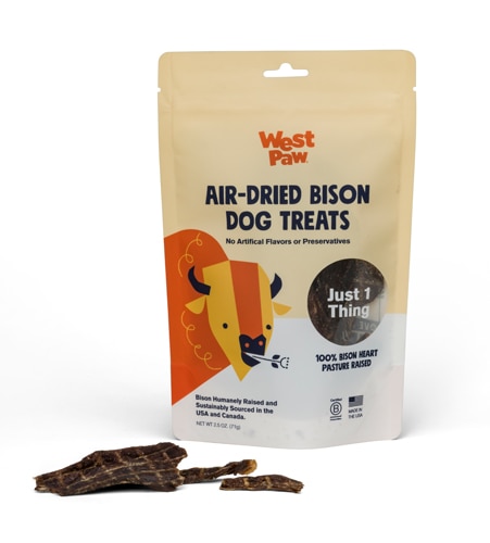 West Paw Dog Treat Air Dried Bison Heart
