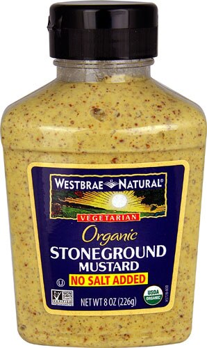 Westbrae Natural Organic Stoneground Mustard No Salt Added -- 8 oz