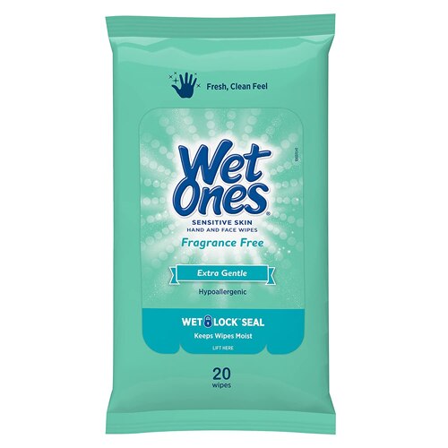 Wet Ones Sensitive Skin Hand Wipes Fragrance Free