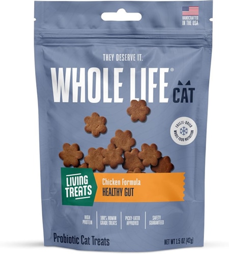 Whole Life Pet Cat Probiotic Living Treats Healthy Gut Chicken Formula