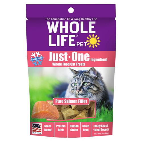 Whole Life Pet Just One Ingredient Whole Food Cat Treats Pure Salmon Fillet -- 1 oz