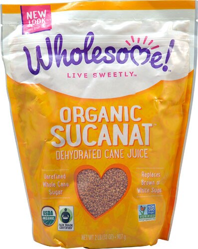 Wholesome Sweeteners Organic Sucanat Dehydrated Cane Juice -- 2 lbs