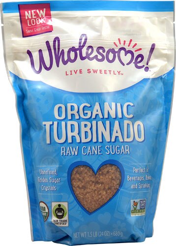 Wholesome Sweeteners Organic Turbinado Raw Cane Sugar -- 1.5 lbs