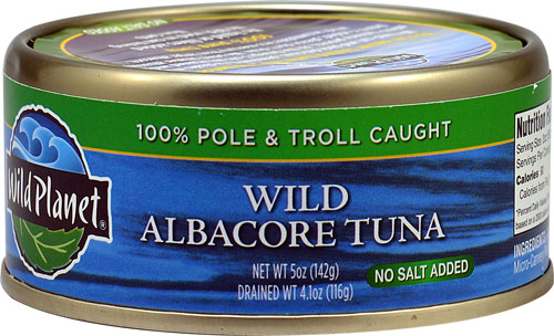 Wild Planet Albacore Wild Can Tuna No Salt Added -- 5 oz