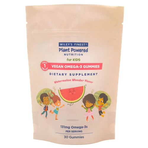 Wiley's Finest Kids Vegan Omega 3 Gummies Watermelon Wonder