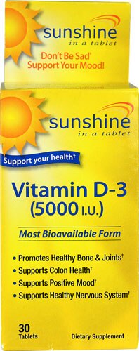 Windmill Health Products Sunshine In a Tablet Vitamin D-3 -- 5000 IU - 30 Tablets