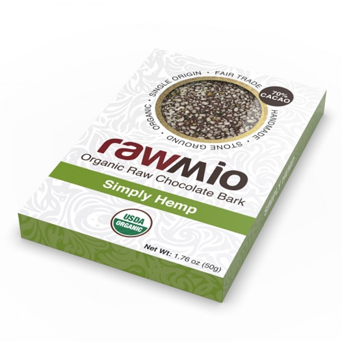 Windy City Organics Rawmio™ Organic Gourmet Raw Chocolate Bark Simply Hemp -- 1.76 oz