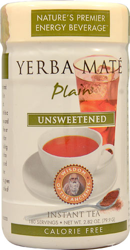 Wisdom Natural Yerba Mate Instant Tea Unsweetened -- 2.82 oz