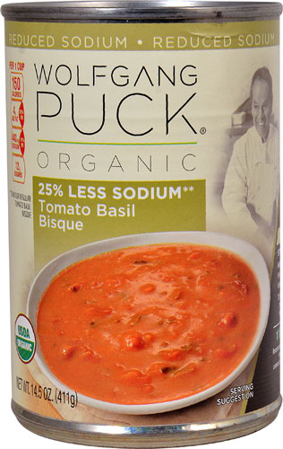 Wolfgang Puck Organic Soup Reduced Sodium Tomato Basil Bisque -- 14.4 oz