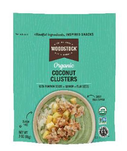 Woodstock Organic Coconut Clusters with Pumpkin Seeds Quinoa and Flax Seeds
