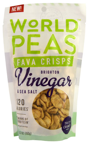 World Peas Fava Crisps Brighton Vinegar &amp; Sea Salt -- 5.3 oz