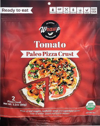 WrawP Pizza Crust Gluten Free Tomato -- 2 Wraps