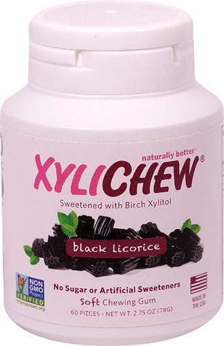 XyliChew Soft Chewing Gum Black Licorice