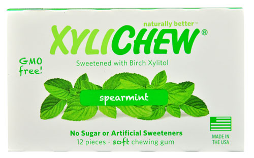 XyliChew Sugar Free Chewing Gum Spearmint -- 12 Pieces