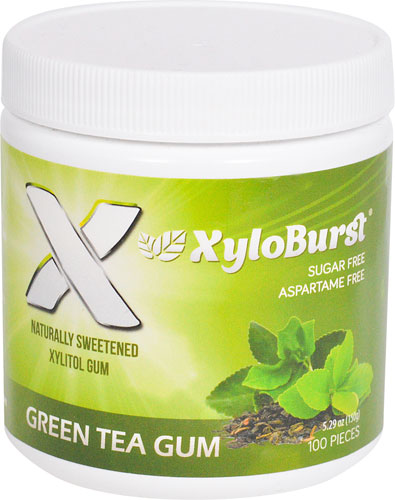 XyloBurst Green Tea Gum -- 100 Pieces