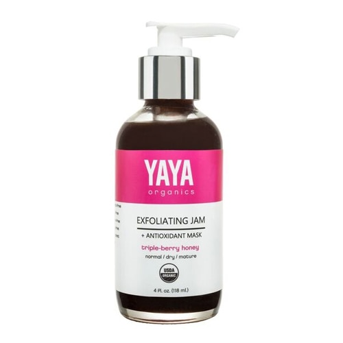 YAYA Organics Triple Berry Exfoliator plus Antioxidant Mask For All Skin Types -- 4 fl oz