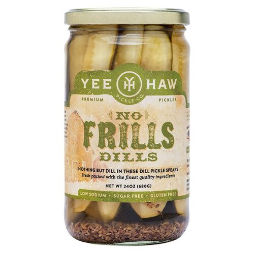 YeeHaw Pickle Co. No Frills Dills Premium Pickles -- 24 oz