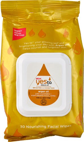 Yes To Inc Yes to® Miracle Oil 2-In-1 Argan Oil Cleansing plus Moisturizing Facial Wipes -- 30 Nourishing Facial Wipes