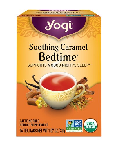 Yogi Non-GMO Caffeine Free Herbal Tea Soothing Caramel Bedtime -- 16 Tea Bags