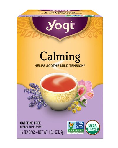 Yogi Non-GMO Caffeine Free Organic Herbal Tea Calming -- 16 Tea Bags