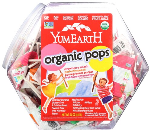 Yum Earth Non-GMO Organic Lollipops Assorted Fruit -- 138 Pops