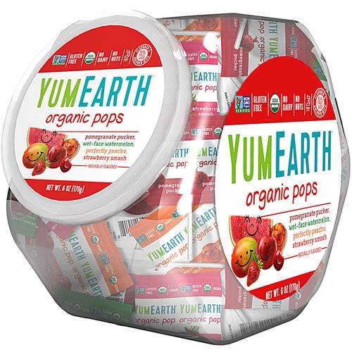 Yum Earth Non-GMO Organic Pops Assorted -- 27 Pops