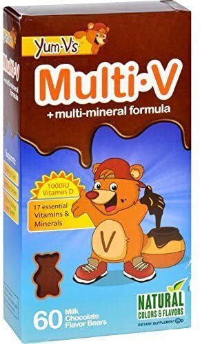 Yum V's Multi-V with Multi-Mineral Formula Dietary Supplement Milk Chocolate -- 60 Bears