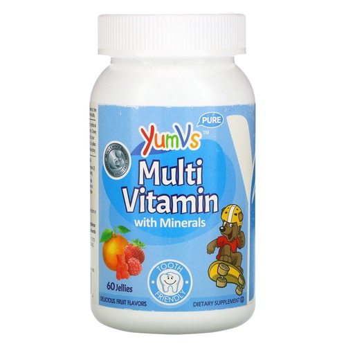 Yum V's Multi Vitamin plus Mineral Formula Jellies Yummy Grape -- 60 Chewables