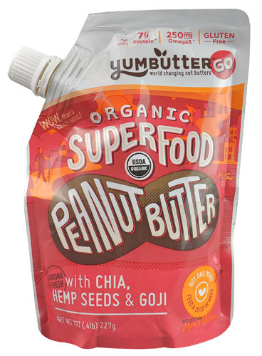 Yumbutter Organic Superfood Peanut Butter -- 7 oz