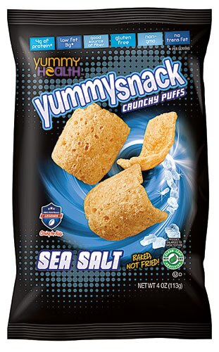 Yummy Snack Baked Crunchy Puff Gluten Free Sea Salt -- 4 oz