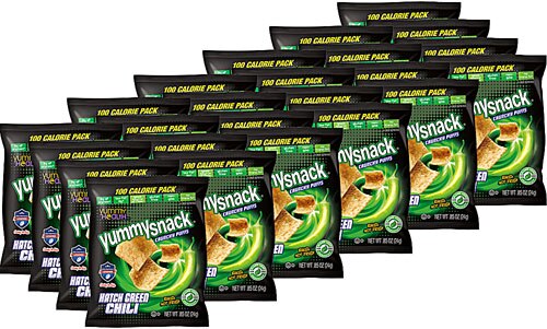 Yummy Snack Baked Crunchy Puffs Gluten Free Hatch Green Chili -- 24 Bags
