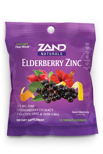 Zand HerbaLozenge® Elderberry Zinc Sweet Elderberry -- 15 Lozenges