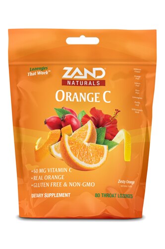 Zand Herbalozenge Orange C Zesty Orange -- 80 Lozenges